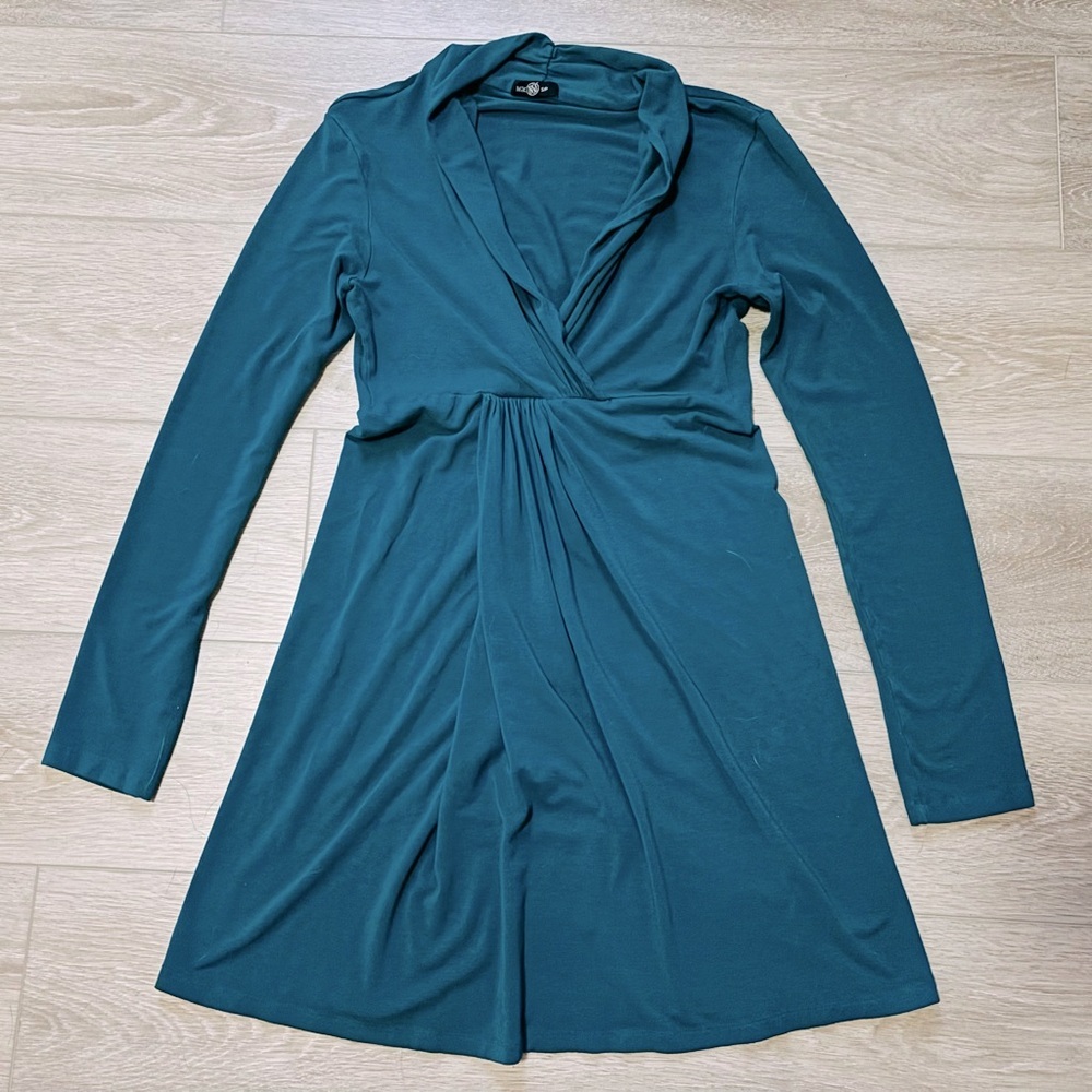Miik Faux-Wrap Crossover Dress